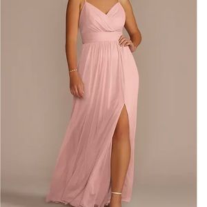 David’s bridal spaghetti strap, bridesmaid dress. Color Ballet . Size 4